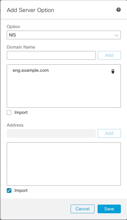 Define Server Domain Name and Address