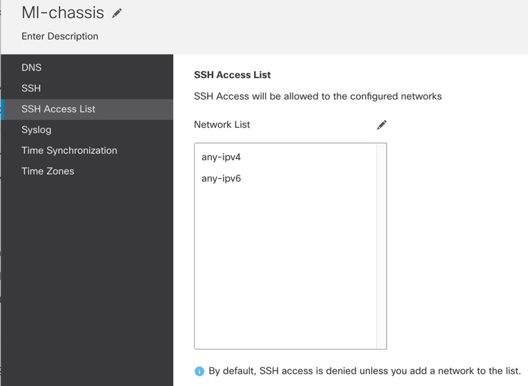 SSH Access List