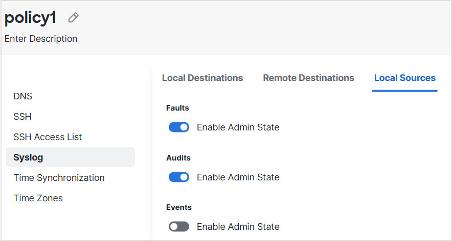 Syslog Local Sources
